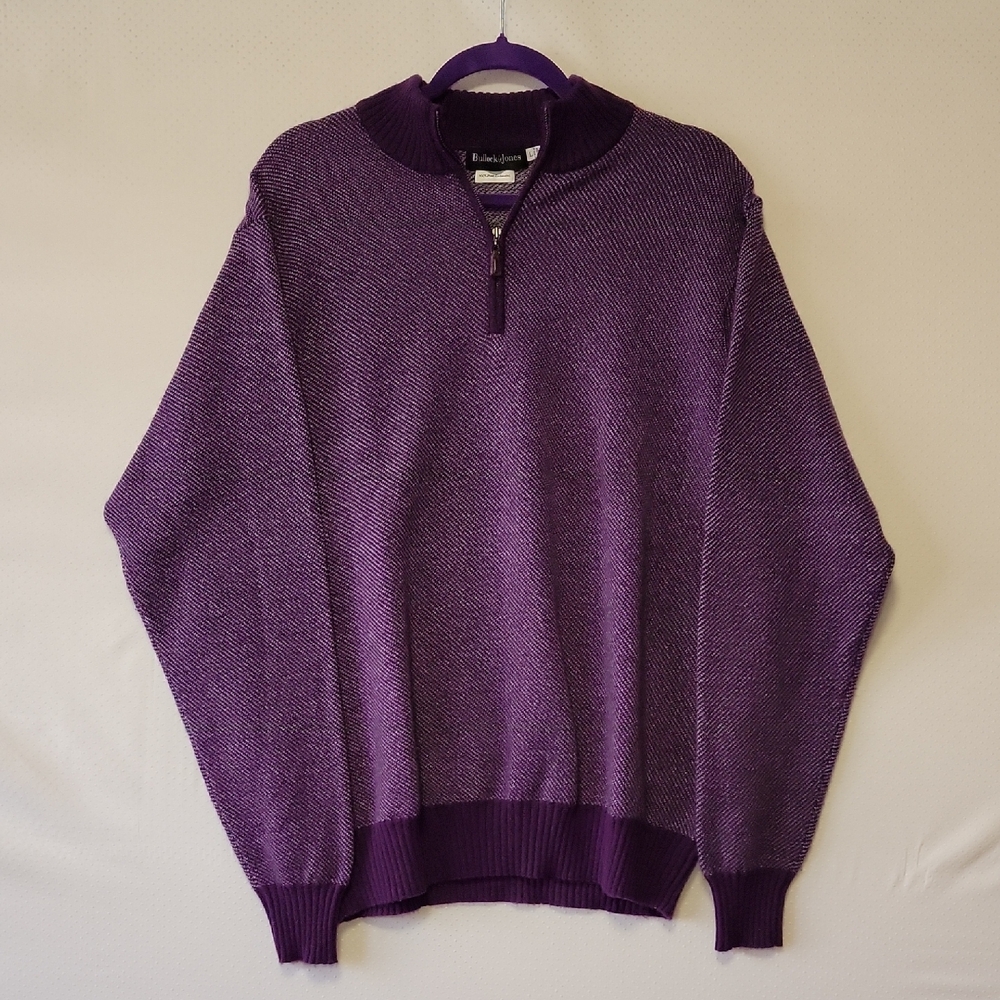 Bullock & Jones Mens 1/4 Zip 100% Cashmere